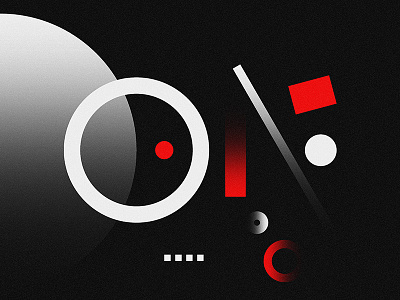 ...From Home art black blackandwhite circle minimal modern space red shape silver square