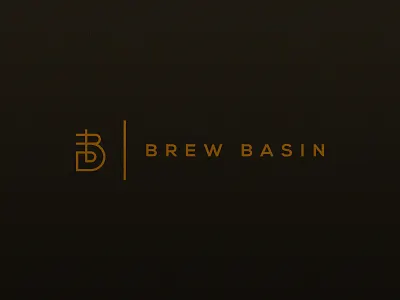 Brew Basin b basin bb beer brew coffee glass line logo monogram mug