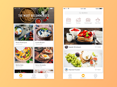 UI 100days Food banner card food icon ui