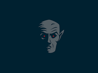 Nosferatu eyes face halloween icon logo mark nosferatu scary shadow teeth vampire