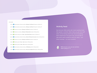 Activity feeds component estimote feature lockup marketing