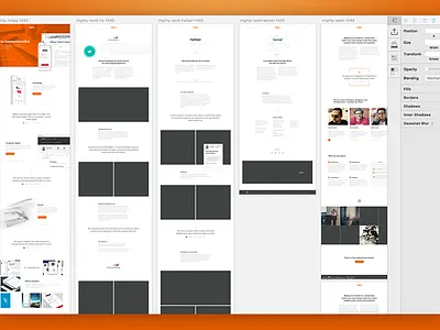 We're at it again... brand flat grid layout marketing sketch ui web