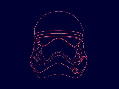1st order one liner line art one line outline star wars stormtrooper