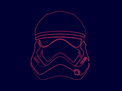 1st order one liner line art one line outline star wars stormtrooper