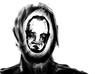 Lynchhead digital sketch dream face head inktober surreal