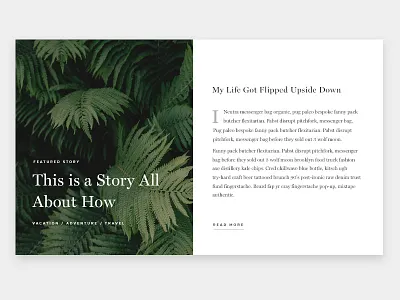 Wide UI Card blog card new story ui web