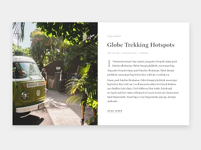 Wide UI Card Option 5050 blog card new story ui web