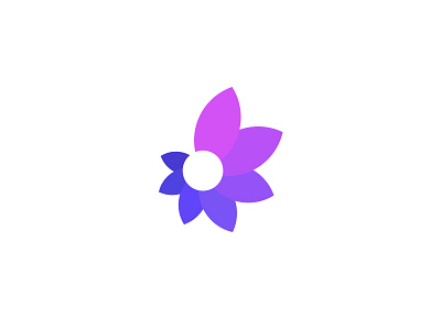 Abstract - Logo Mark calm clean floral flower increase purple spiral spiritual yoga