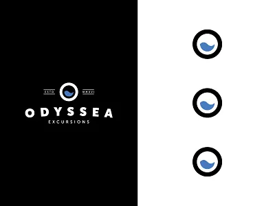 Odysse(a) adventure brand branding clean design identity logo mark ocean sea simple
