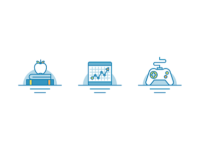 Random Little Icons apple chart controller data education gaming graph icons teaching