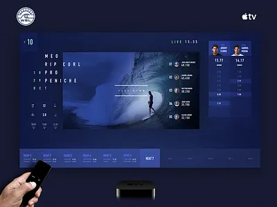 World Surf League Apple TV - Prototype app apple tv interaction ios tvos ui ux wip world map