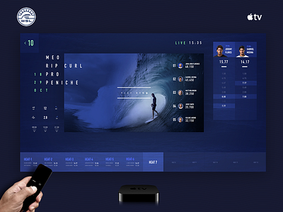 World Surf League Apple TV - Prototype app apple tv interaction ios tvos ui ux wip world map