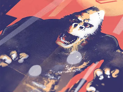 Cookies & Cream Poster band city cookies cream gig halftone illustration king kong moon poster