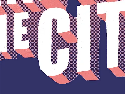 Cookies & Cream Typo Detail band city cookies cream gig halftone illustration king kong moon poster