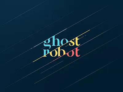 Ghost Robot 2.0 branding colorful design identity lettering logo typography