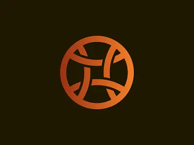 Orange-y Circle-y Thing globe h icon illustrator knot logo logo mark weave