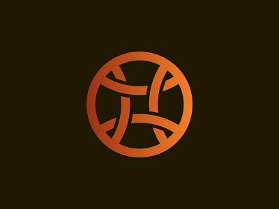 Orange-y Circle-y Thing globe h icon illustrator knot logo logo mark weave