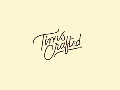 Tims Crafted Logotype custom font custom type font font design lettering logotype script typography wordmark