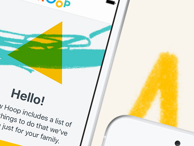 Hoop Onboarding android app hello hoop ios kids onboarding scribbles shapes