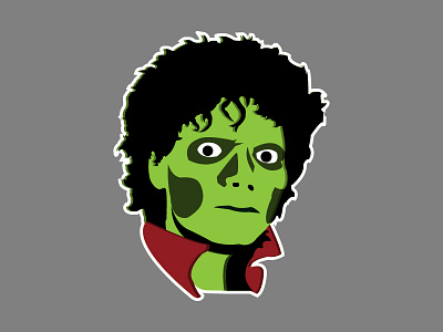 Thriller Sticker halloween illustration michael jackson sticker sticker design thriller vector