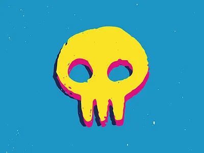 Spookycon Skull cmyk halloween icons inkbyte inkbyteatwork skull