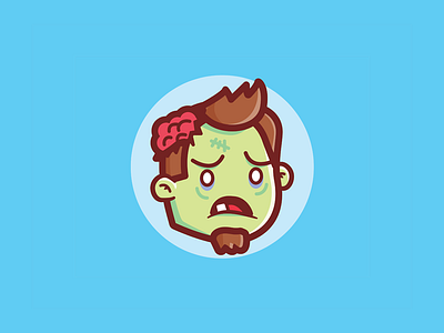 Sylvain Drolet Zombie Avatar avatar cute dead flat halloween halloween 2016 icon illustration monster vector zombie