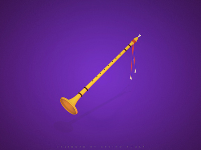 Nadawaram - Indian Musical Instrument blow c4d flat india instrument music nadawaram render