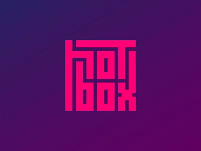 Hot Box Logo geometric logo packaging