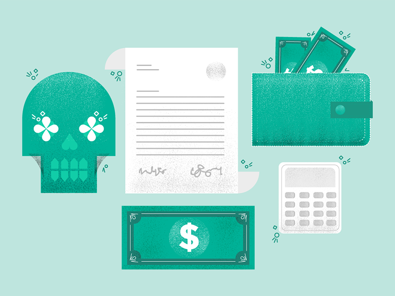 Example of Death, Savings and the Tax Man