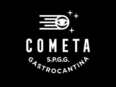 Cometa bar cantina comet cometa espacio estrella eye logo ojo restaurant space star