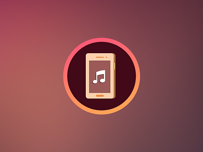 Retro Style colors flat music retro smartphone