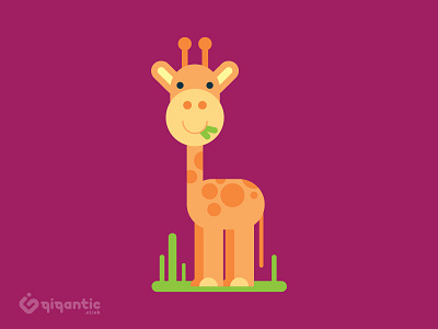 Cute Giraffe animal animals character cute flat geometric giraffe illustration kids