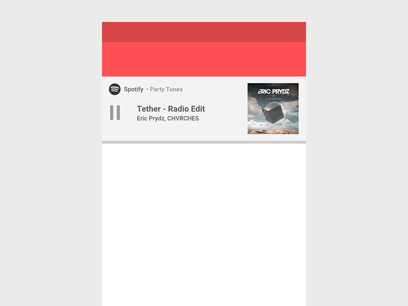 Notification Song Switcher animation material principle