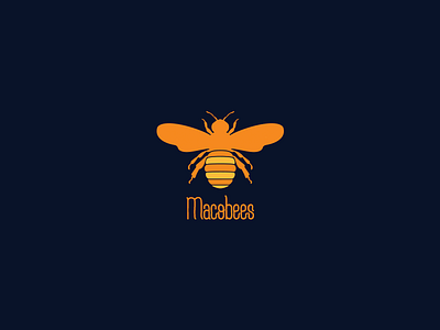 Macobees Honey Logo bee graphic design hive honey logo logo design negative space