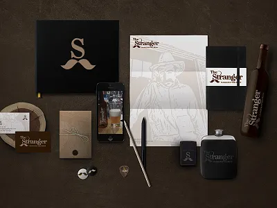 Stranger Beer Branding beer branding mustach stranger