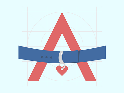 Pet Adoption iOS App Icon a adoption app icon collar grid heart ios grid ios icon pet adoption sketch sketchapp