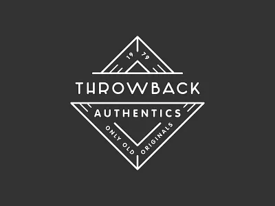 Throwback Authentics authentics badge logo logo design single line throwback type typography vintage