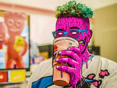 Slushii Grime Art custom design firstshot graphic hand lettering lettering pen photoshop sketching type typography wacom