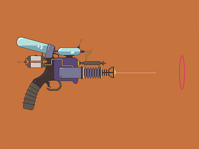 Raygun flat design futuristic gun motion pewpew raygun svg