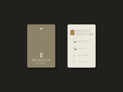 The Bellevue Residences branding design gold hotel identity illustration logo mark packaging type typography visual identity