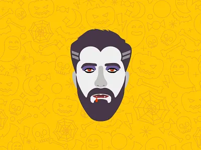 Halloween Heads 02. dracula falt halloween illustration lugosi neeed patern spooky vector
