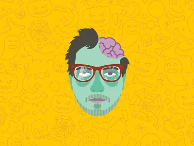 Halloween Heads 01. falt halloween illustration neeed patern spooky vector zombie