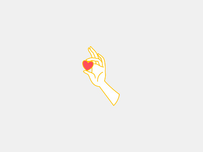 This Heart of Mine enamel pin hand heart pin