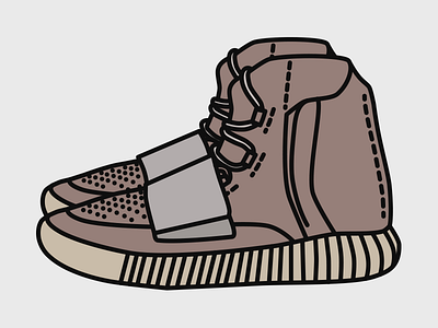 Adidas YEEZY adidas boost750 character design flat ill illustration ios minimalism snickers stickers yeezy