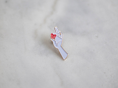 'This Heart of Mine' Enamel Pin enamel pin gold gold pin hand heart lapel pin pin