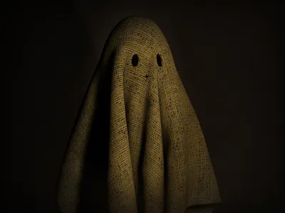 Kevin 3d c4d cloth design ghost ghoul halloween model portrait pumpkin studio texture