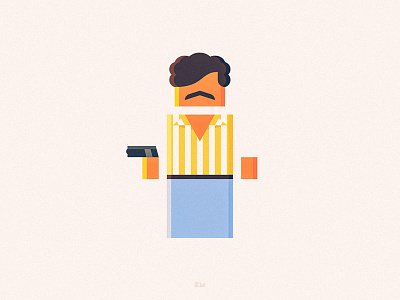 Pablo Escobar anybuddy character colombia design escobar flat geometric minimal narcos pablo