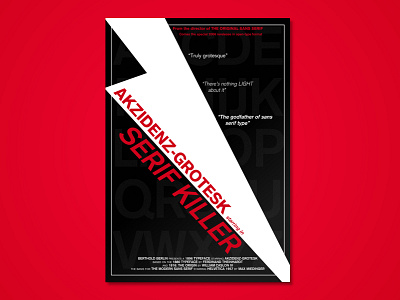 Serif Killer design horror movie poster serif killer type type specimen typography