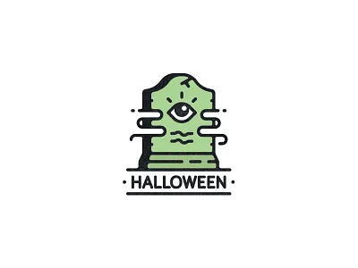 Halloween badges clean halloween illustration line line art logo logotype mark vector