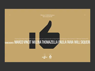 Behance Portfolio Reviews #10 - Site - Organizadores behance belo horizonte brazil design event graphic interactive portfolio reviews talk ui web